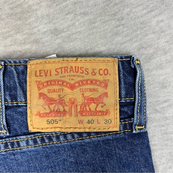 Levi’s 505 Relaxed Fit Straight Leg Jeans Men’s 40x30 NWT - Picture 6 of 6